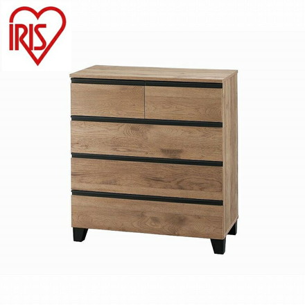 アイリスオーヤマ ウッドチェスト 脚付き WCHL-790 アッシュブラウン IRIS
