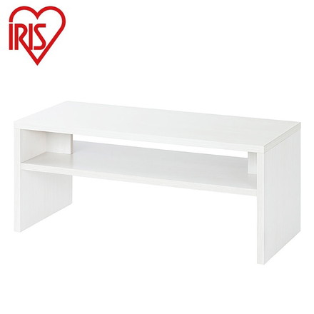 アイリスオーヤマ センターテーブル 収納棚付き 幅89 ローテーブル リビングテーブル シンプル モダン 北欧 オフホワイト LTB-890W