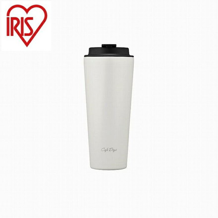 アイリスオーヤマ Cafe days トラベラーリッド付きタンブラー スリムタイプ NCD-TLT470 ホワイト IRIS OHYAMA