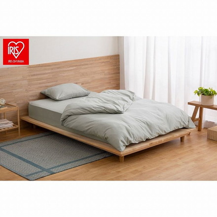 アイリスオーヤマ ボックスシーツ BXS-CS-S ライトグレー IRIS OHYAMA