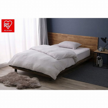 アイリスオーヤマ ボックスシーツ BXS-TCS-D ライトグレー IRIS