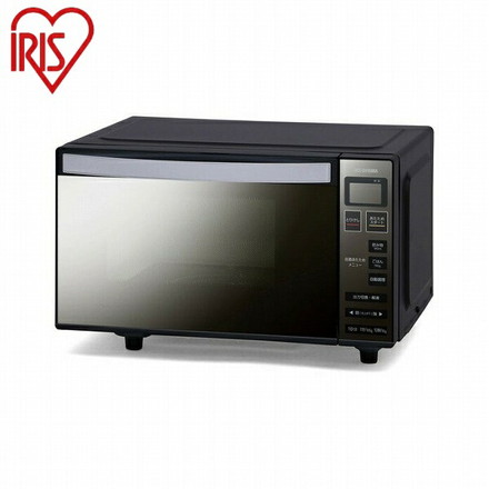 アイリスオーヤマ 電子レンジ フラットテーブル ミラーガラス 18L IMB-FM1805-B ブラック 単機能ミラーレンジ 18L IRIS OYAMA