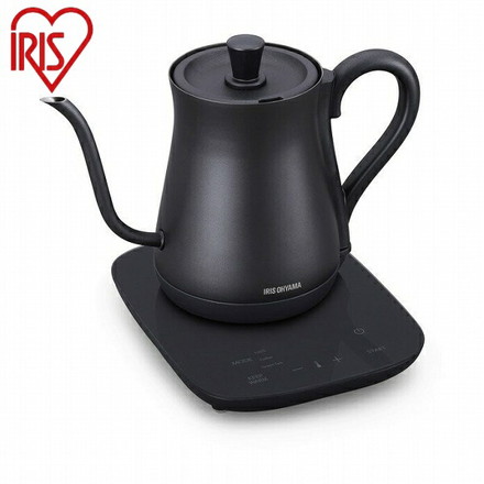アイリスオーヤマ 電気ケトル 温度調節付 IKE-C601T-HAアッシュ ドリップケトル 温度調節付 IRIS OYAMA