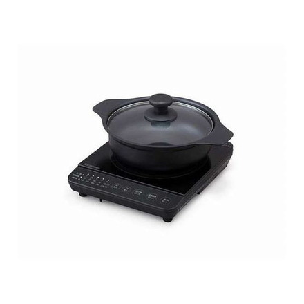 IHコンロ鍋セット 1000W IHKP-T39220-B ブラックアイリスオーヤマ