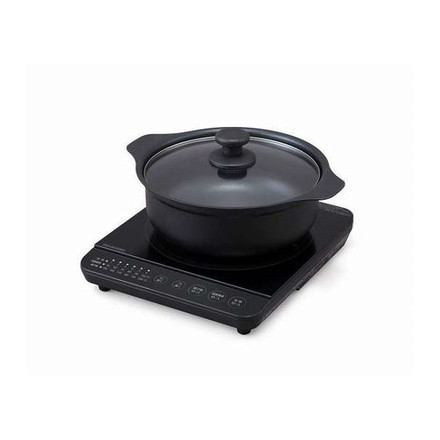 IHコンロ鍋セット 1400W IHKP-T39124-B ブラックアイリスオーヤマ