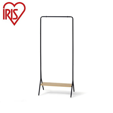 アイリスオーヤマ ハンガーラック 掛ける×置ける ナチュラル/ブラック HPI-640 ハンガー 収納 IRIS