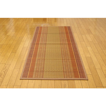 純国産 い草の廊下敷き 『DXランクス総色』 ベージュ 約80×440cm（裏:不織布）