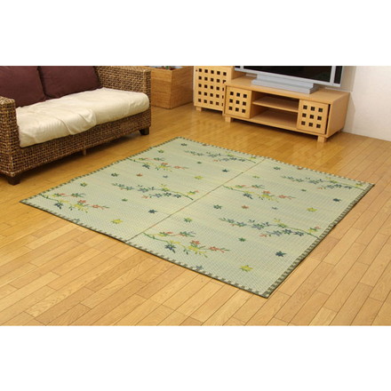 い草花ござカーペット 『嵐山』 本間2畳(約191x191cm)