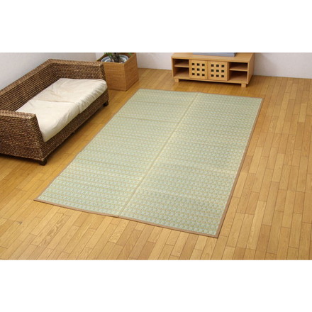 掛川織 い草カーペット 『雲仙』 ベージュ 本間6畳（約286×382cm)
