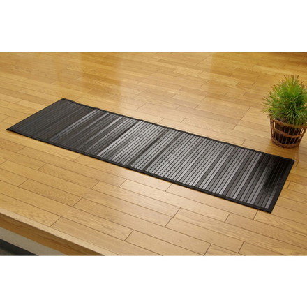 竹マット 糸なしタイプ 『ユニバース』 ブラック 50×150cm