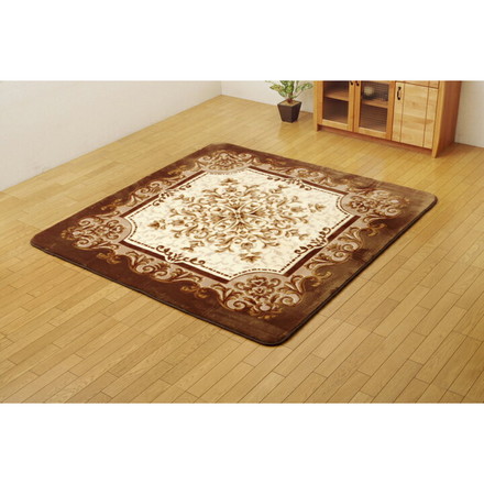 カーペット ラグ マット ボリュームタイプ 2畳 エレガンス シャルマン　HCC ブラウン