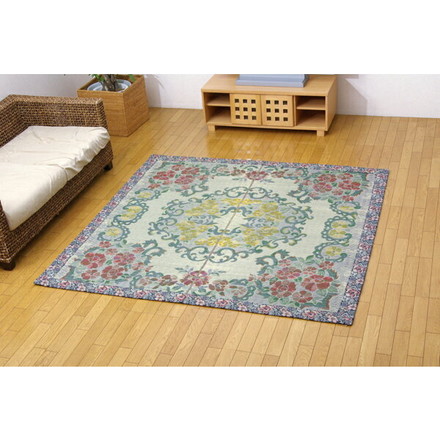 い草ラグカーペット 『DXロザンヌNF』 約191×191cm（裏:不織布）