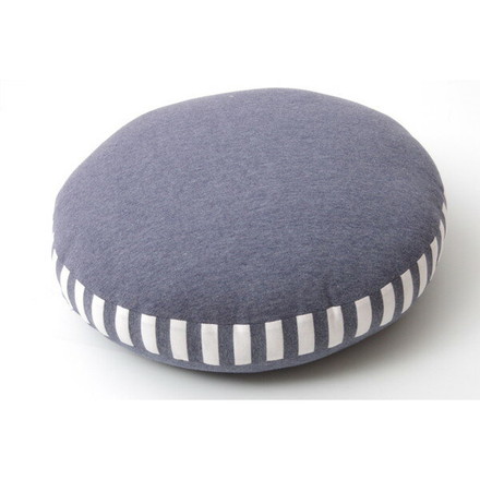 クッション 低反発 無地 円形 セアテ エルマー ネイビー 約40cm丸