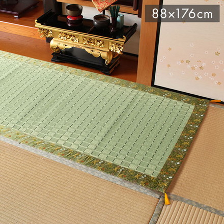 日本製 い草 御前ござ 盆 法事 仏前 掛川織 シンプル 約88×176cm 松川