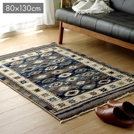 カーペット ラグ マット モルドバ ウィルトン 織り 畳める 約80×130cm レッド へたりにくい エスニック