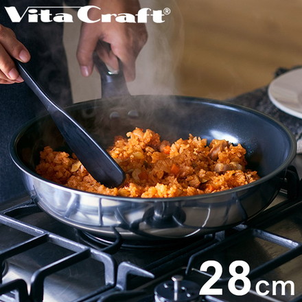 ビタクラフト ソフィアセラミック フライパン 28cm PFASフリー ガス火 IH対応 ブラック フッ素不使用 セラミックコーティング Vita Craft