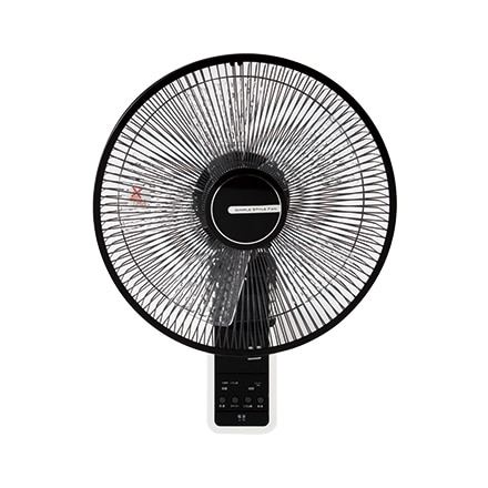 扇風機 壁掛け扇風機 30cm リモコン式 5枚羽根 メーカー1年保証 風量3段階 タイマー機能付 SKJ-K309WFR2-K ブラック