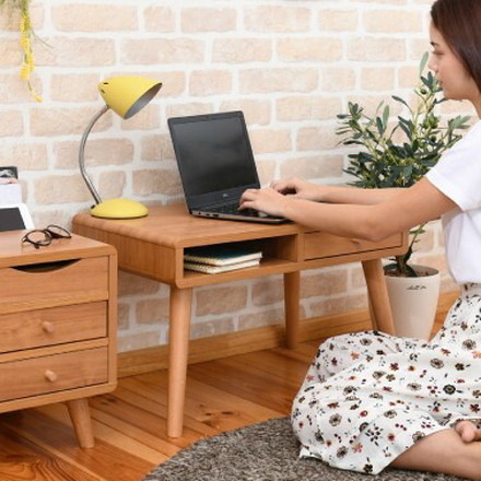 デスク ロータイプ 幅65 奥行40 パソコンデスク ローデスク 引き出し付き 収納 ミニデスク シンプル ワンルーム