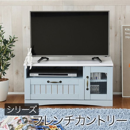 フレンチカントリー テレビ台 テレビボード コンパクト 幅80 奥行 40 テレビラック 32型 姫