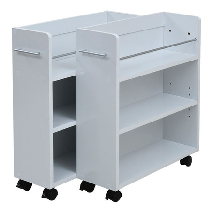 クローゼット 収納 ラック 本棚 2個セット 幅19 奥行58 キャスター付き ワゴン 整理 隙間 家具 押入れ 収納