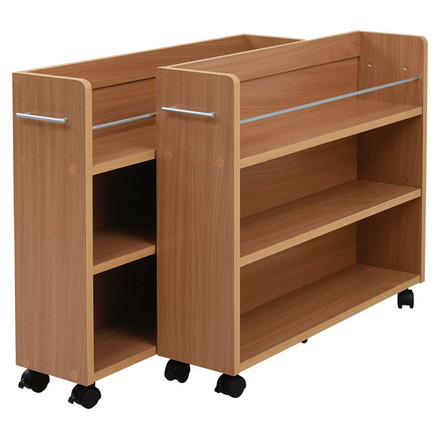 押入れ 収納 ラック 本棚 2個セット 幅19 奥行78 キャスター付き ワゴン 整理 隙間 家具 押入れ 収納