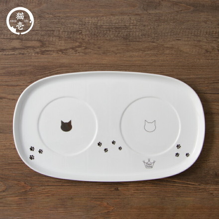 猫壱 ハッピーダイニング専用 食器トレー ダブル 電子レンジ・食器洗浄機対応