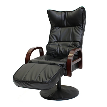 リクライニング回転座椅子 フット付ハイタイプ 6段階調整 フットレスト14段階 フットレスト付き リクライニングチェア