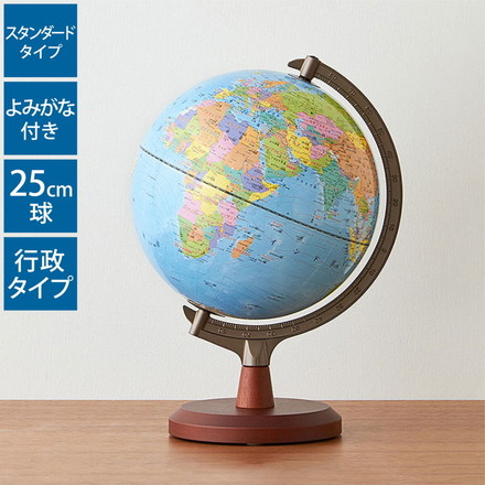 地球儀 レイメイ藤井 よみがな付地球儀 行政タイプ 径25cm OYV24
