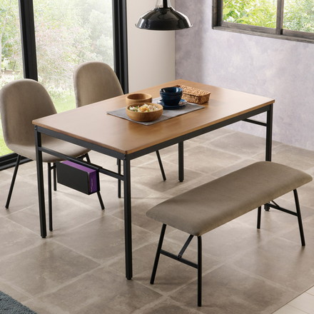 ダイニングテーブル 幅120cm 4人掛け 4人用 天然木 木製 北欧 スチール脚