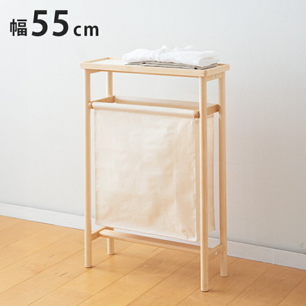 【日本製 ランドリーラック メープル材】 ランドリーバッグ 洗面所 ランドリー タオル掛け 洗濯物 ウレタン塗装 木製