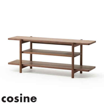 【cosine TVボード ウォルナット】 幅125cm LS-04NW コサイン 日本製 旭川家具 収納 収納ラック