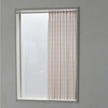 日本製 パタパタカフェカーテン 小窓 幅100cm×長さ115cm カットライン 調節 アレンジ ウォッシャブル