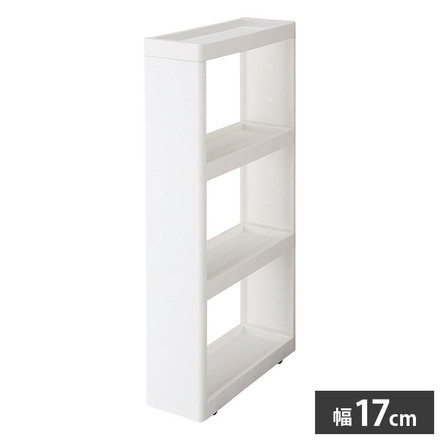 ライクイット (like-it) ワゴン サイドオープンワゴン 4段 スリム ホワイト 約幅17x奥45x高90.5cm SW-4