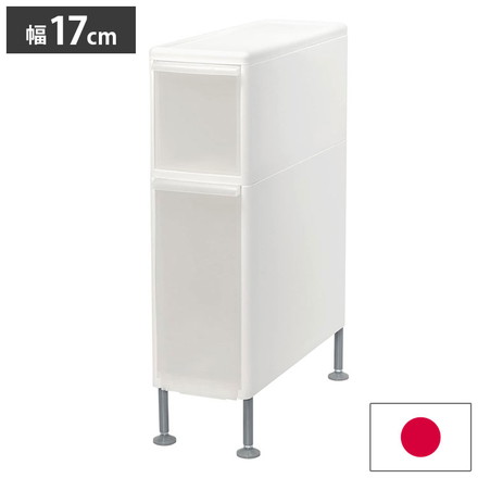 ライクイット (like-it) ランドリー 洗濯機ヨコ 収納 段差をまたげる すき間ストッカー ボトル2段 170