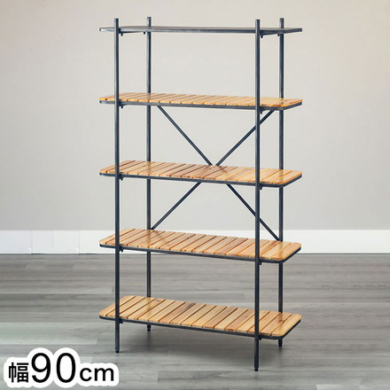90シェルフ5段 トリニティ(九) オープンラック ディスプレイラック 本棚 シェルフ デスクラック 見せる収納