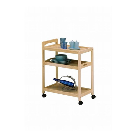 キッチンワゴン マルチワゴン 天然木 キャスター付き トレー付き お盆付き シンプル 北欧 便利 木製