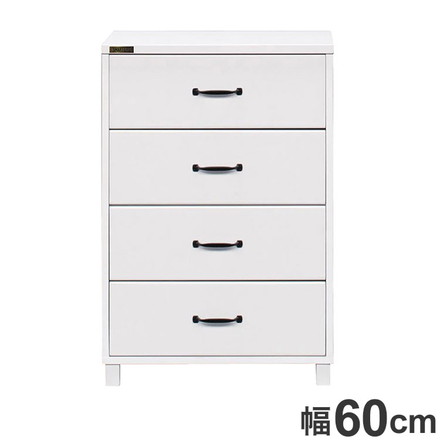 収納棚 チェスト 幅60cm 4段 タンス 箪笥 ホワイト シンプル 北欧 新生活