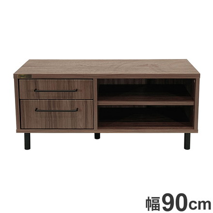 テレビ台 幅90cm コンパクト 木目調 引き出し オープン収納 シンプル 北欧 テレビボード