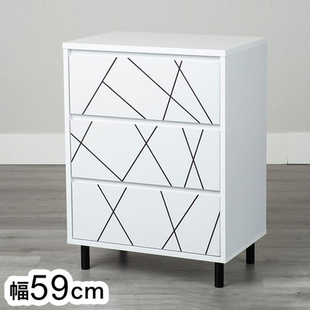 59チェスト カトレア WH タンス チェスト 洋服 収納 洋服タンス リビングチェスト たんす