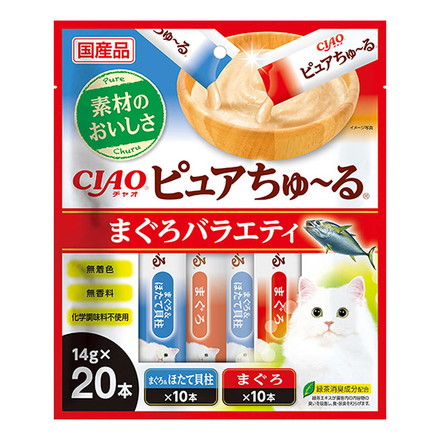 いなば ピュアちゅ~る まぐろバラエティ 14g×20本 いなばペットフード