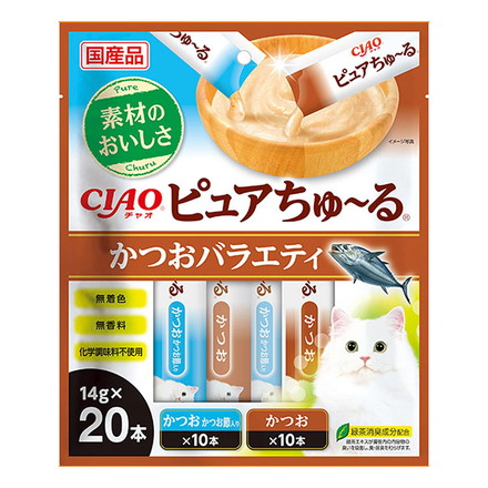 いなば ピュアちゅ~る かつおバラエティ 14g×20本