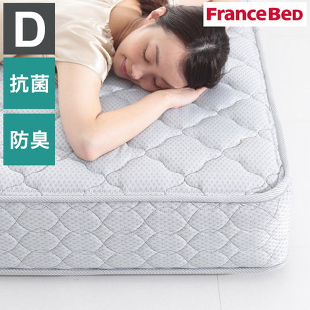 フランスベッド ツインサポートスプリングマットレス ダブル 高密度連続スプリングマットレス 防ダニ 抗菌 防臭 寝具