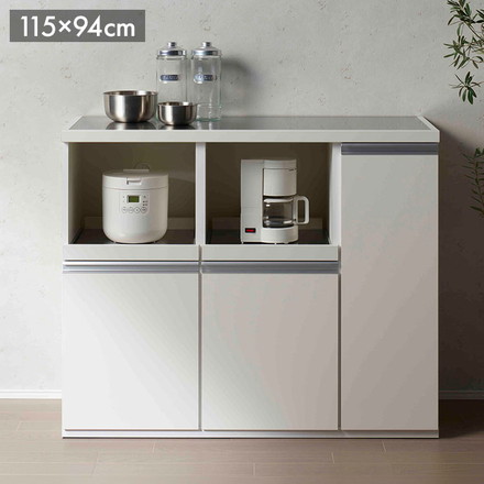 フナモコ キッチンカウンター STW-1150 スーパーホワイト ホワイト キッチンカウンター 幅115 高さ94cm