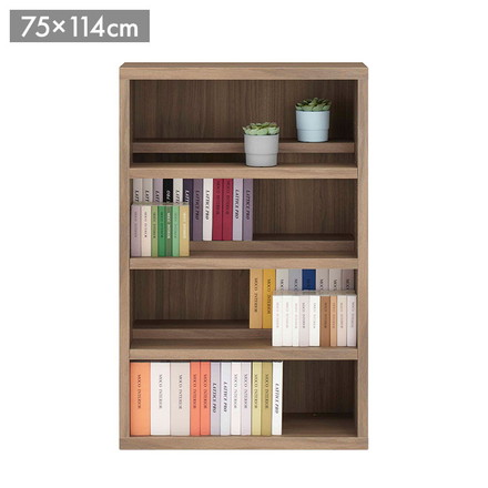 フナモコ コミックシェルフ ロータイプ CBG-76L ギャンビットウォール グレージュ ブラウン 木目 シェルフ 棚