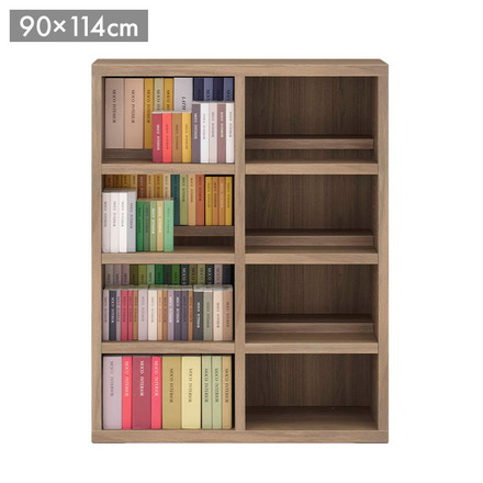 フナモコ コミックシェルフ ロータイプ CBG-91L ギャンビットウォール グレージュ ブラウン 木目 シェルフ 棚