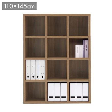 フナモコ ラチス ミドルタイプ シェルフ FFD-110M リアルウォールナット ブラウン 木目 シェルフ 棚 収納