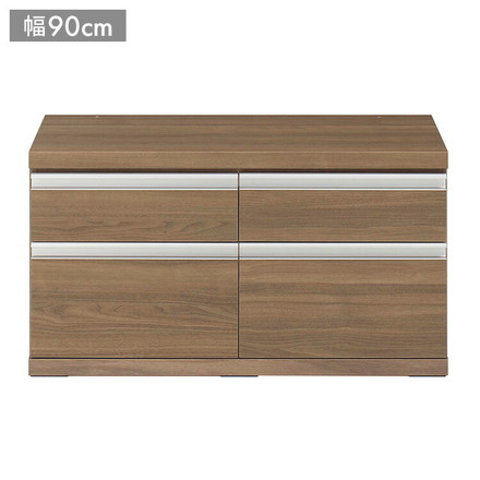 フナモコ ラチス ローチェスト FLG-90S ギャンビット グレージュ ブラウン 木目 シェルフ 棚 収納 家具