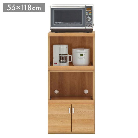フナモコ スマートキッチン レンジカウンター SRC-56C キャナルオーク ナチュラル 幅55 高さ118cm