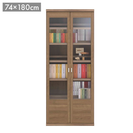 フナモコ ガラスシェルフ VCG-75 ギャンビットウォール グレージュ ブラウン 木目 シェルフ 棚 収納 家具