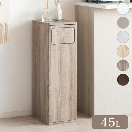 ゴミ箱 ダストボックス Empro エンプロー 45リットル ワンプッシュ キッチンペール スリムデザイン 幅25cm ブラウン
